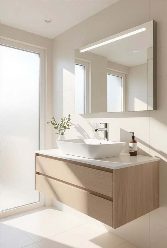 open air wall mounted vanity