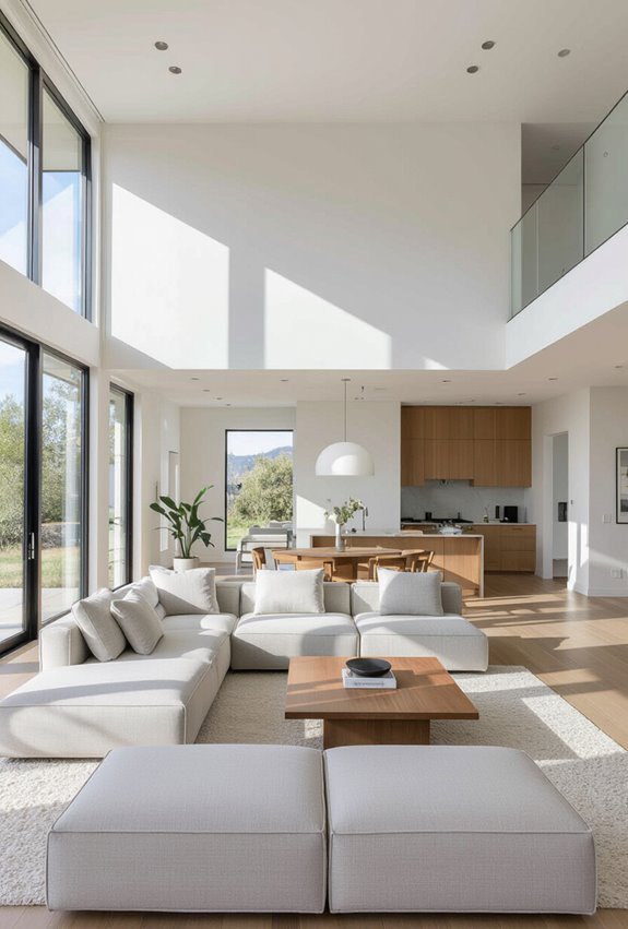 open concept furniture encourages flow