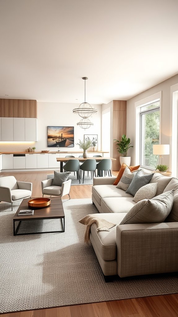 open concept living spaces