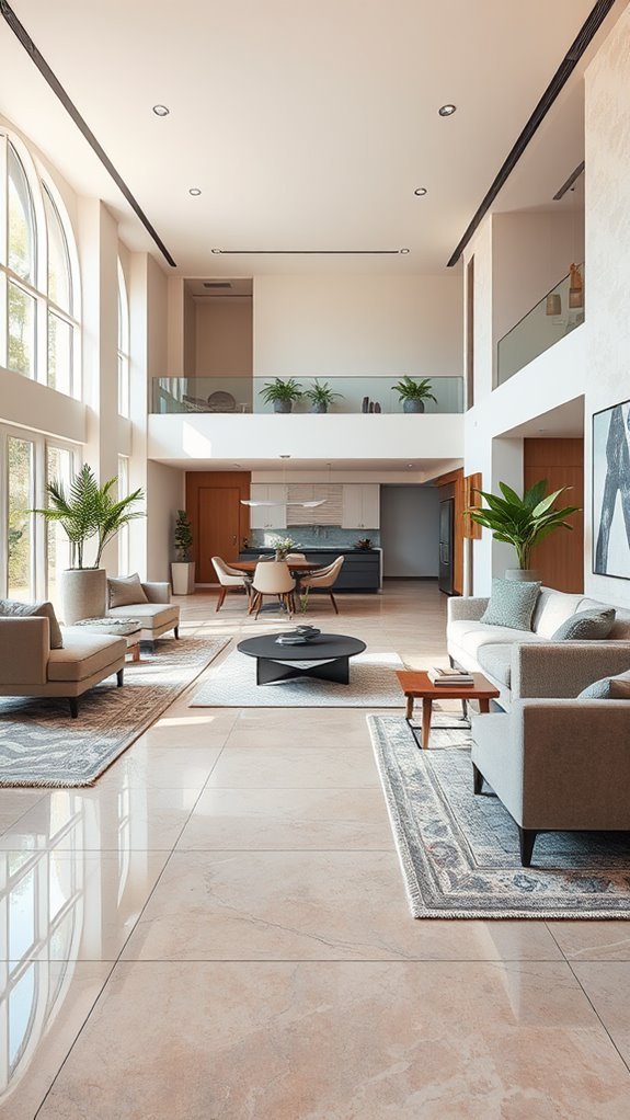 open concept tile transitions