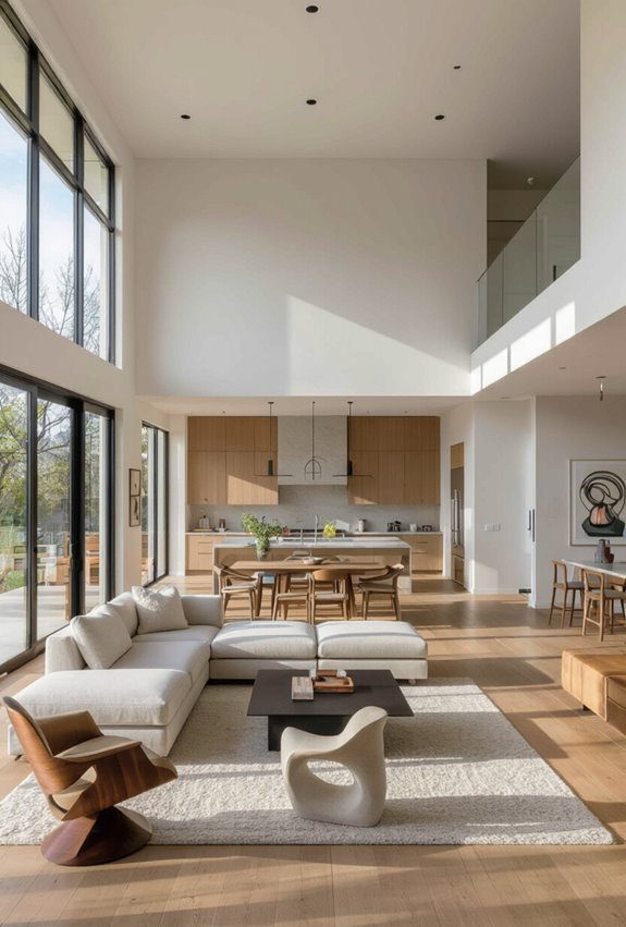 open flexible living zones