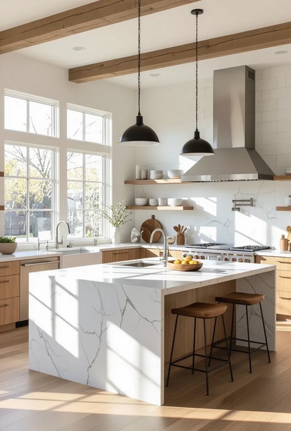open kitchen task zoning