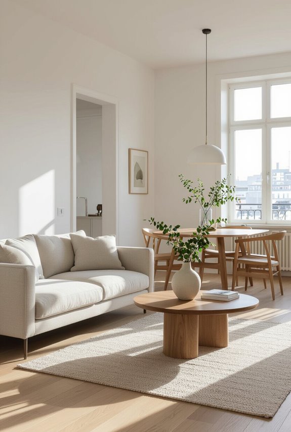 open plan airy minimalist layout