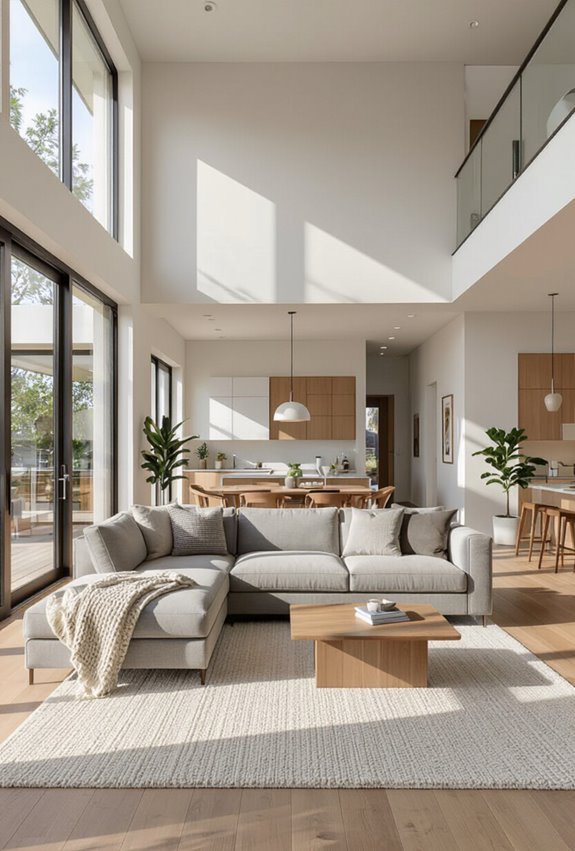 open plan furniture defined living