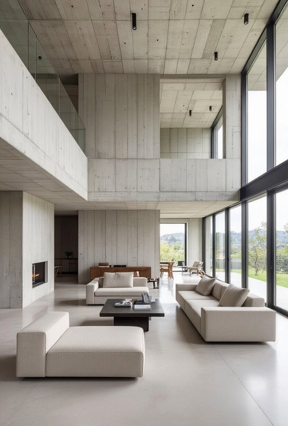 open plan spaces with sightlines
