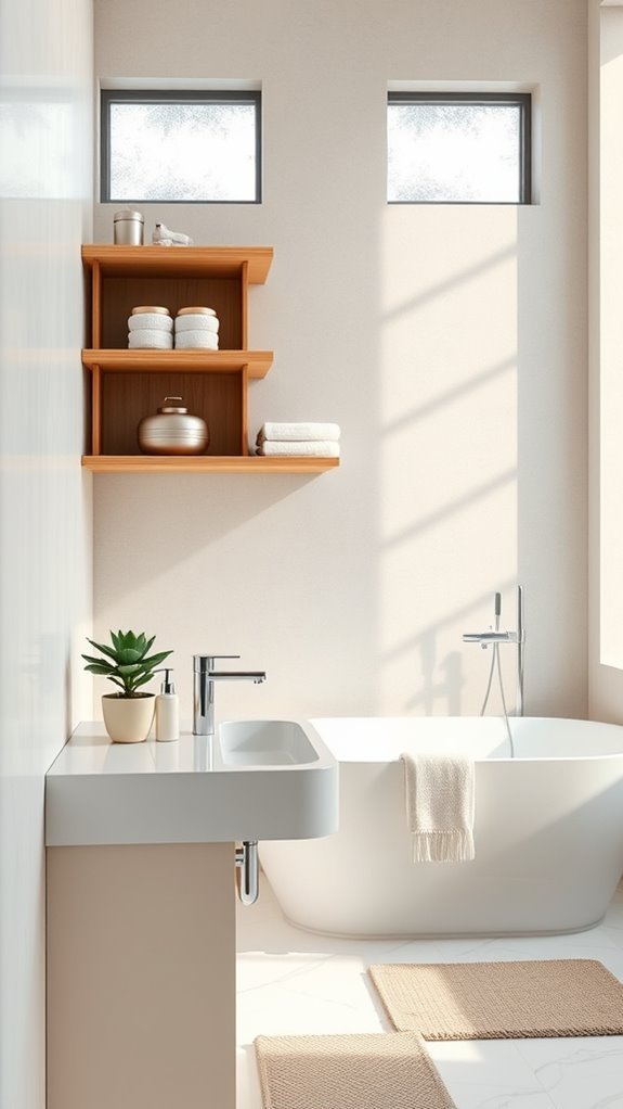 open shelving bathroom ideas