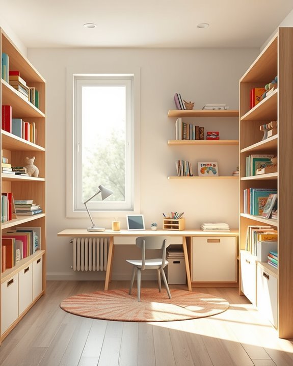 open shelving enhances organization