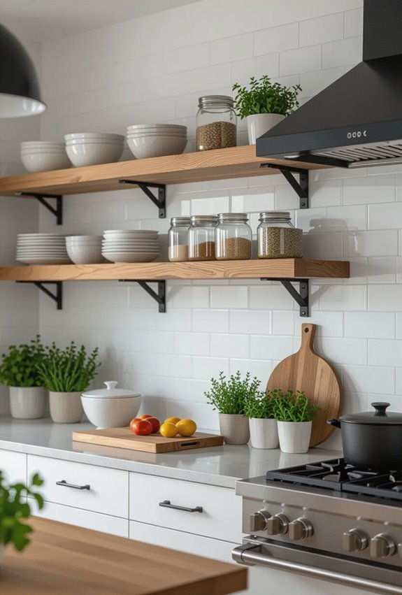 open shelving for accessibility