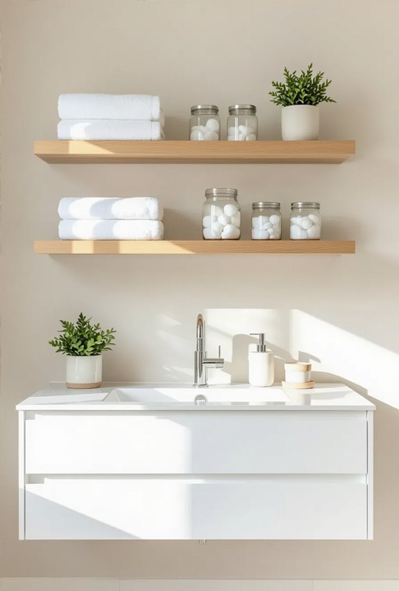 open shelving for accessibility