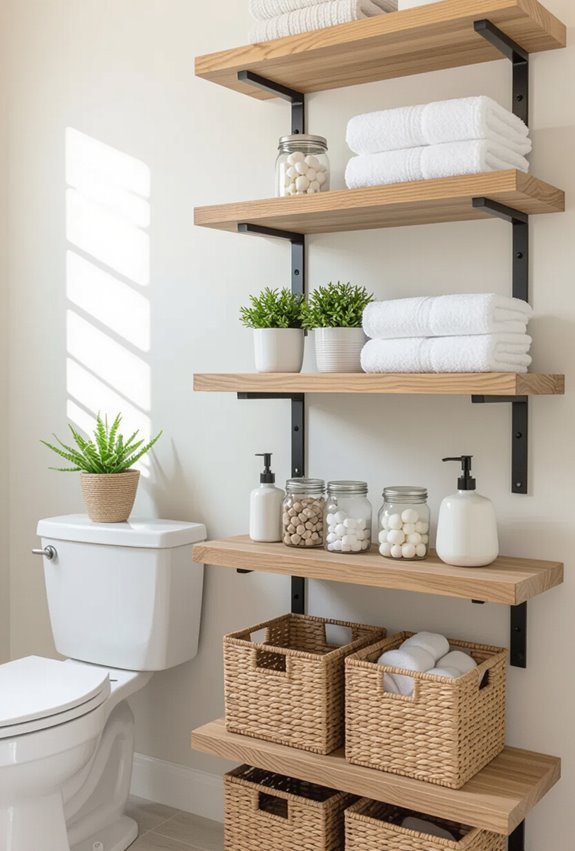 open shelving for essentials