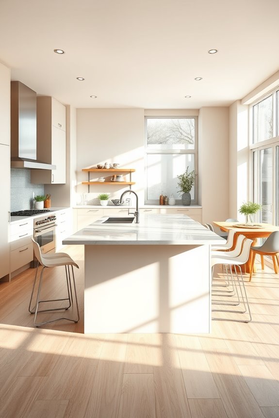 open spacious connected living