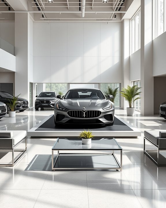 open spacious flexible showroom design