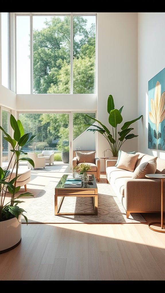 open spacious living areas