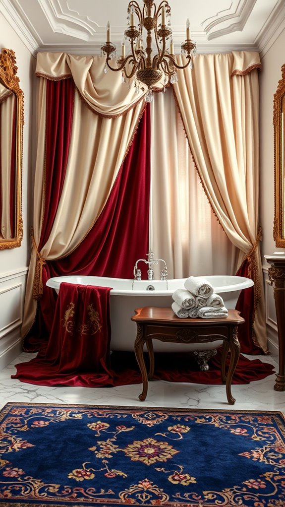 opulent baroque bathroom textiles