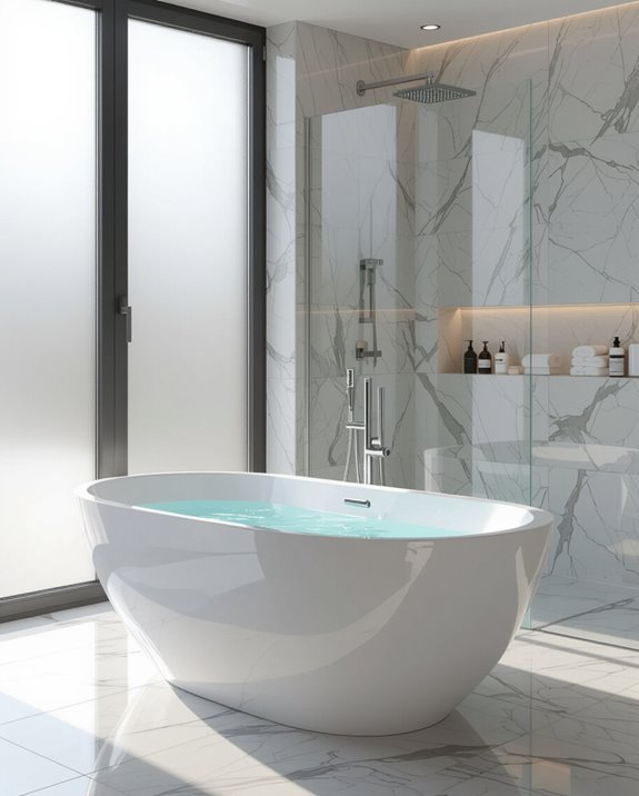 opulent freestanding soaking tub