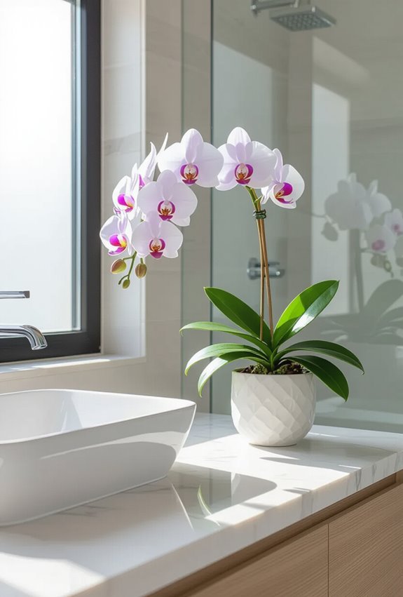 orchids for humid bathroom oasis