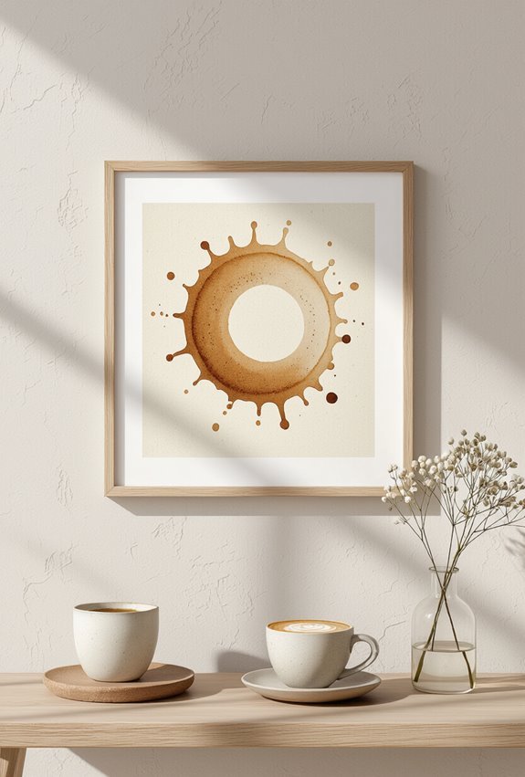 organic coffee ring texture art