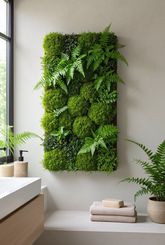 organic moss wall feature