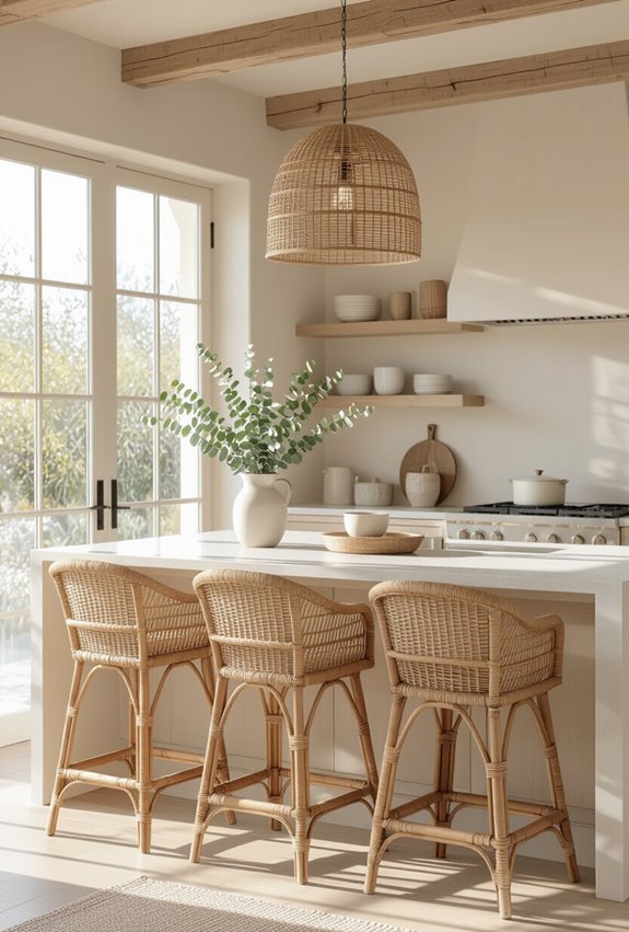 organic rattan woven cozy textures