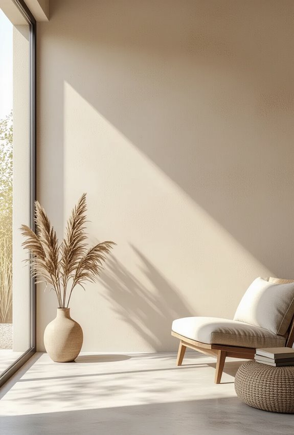 organic sand textured plaster finish