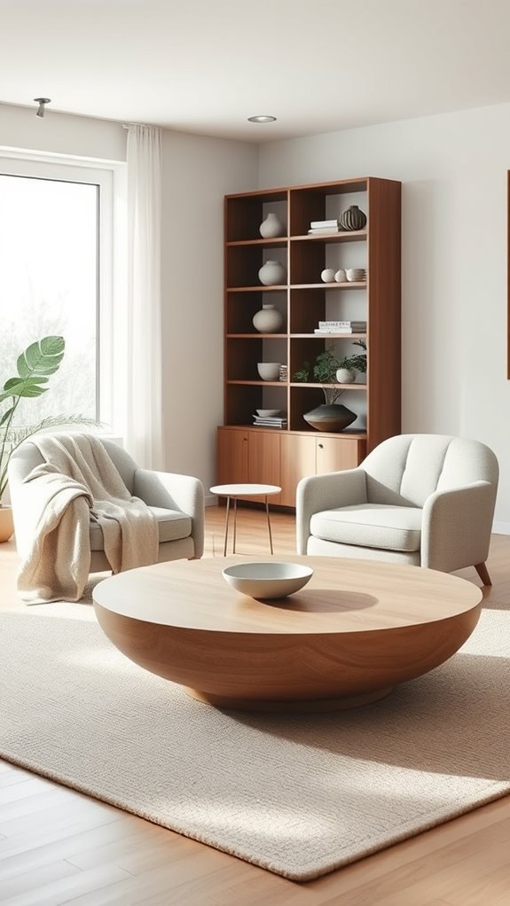 organic shapes enhance decor