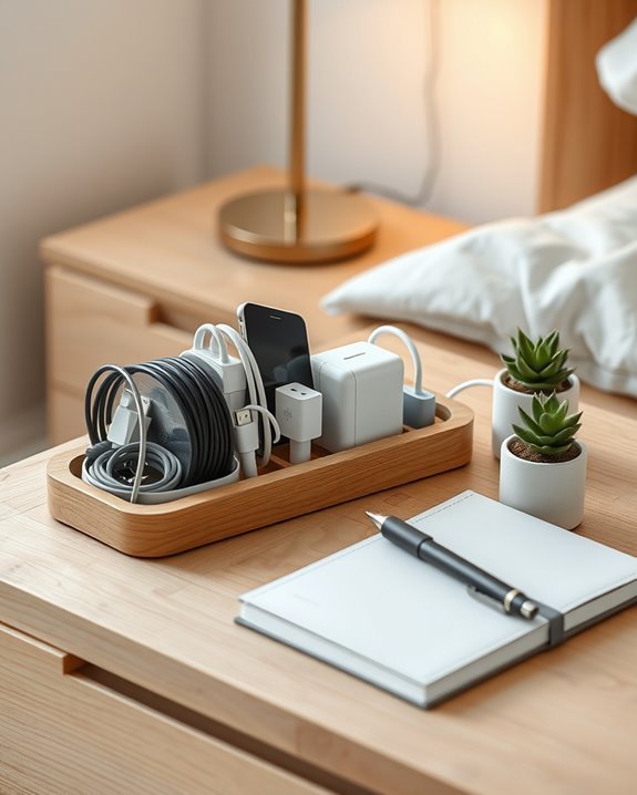 organize chargers and cables