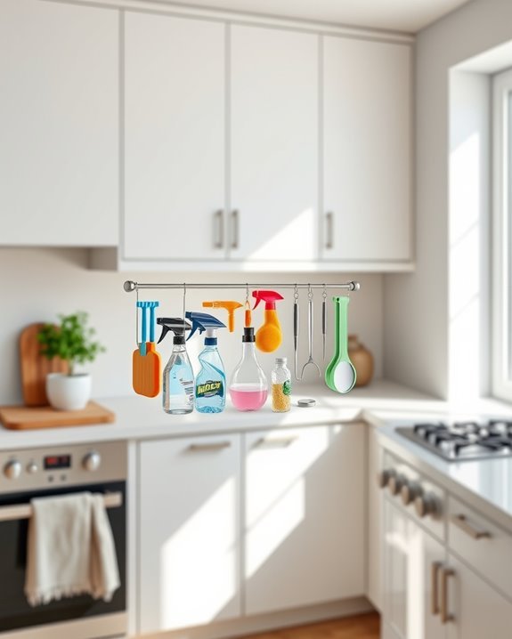 organize cleaning supplies efficiently