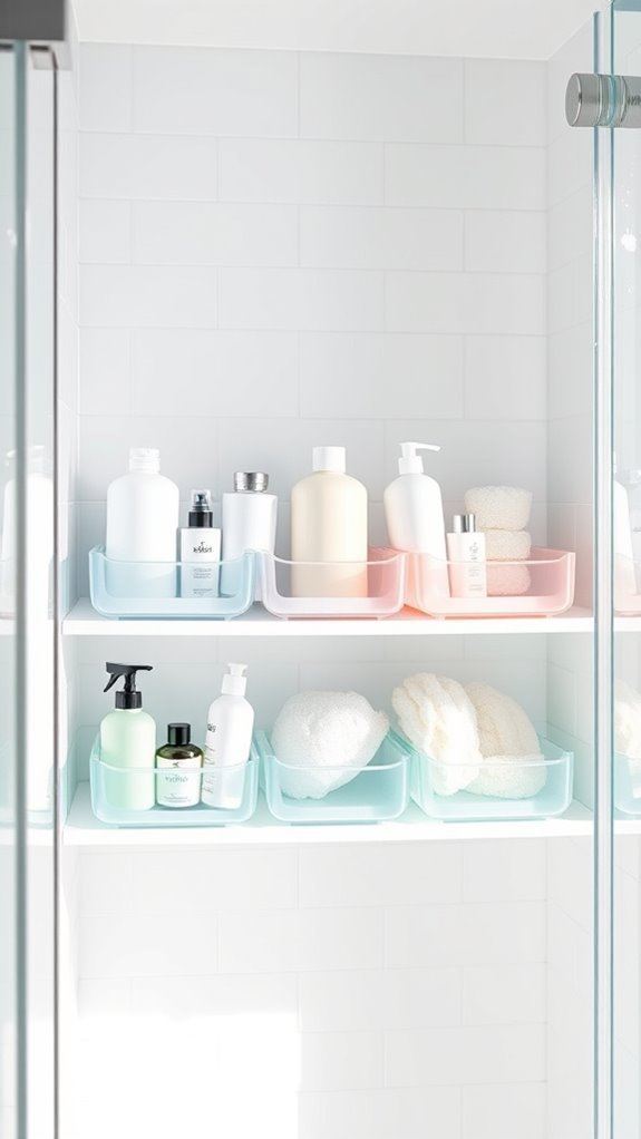 organize shower essentials efficiently