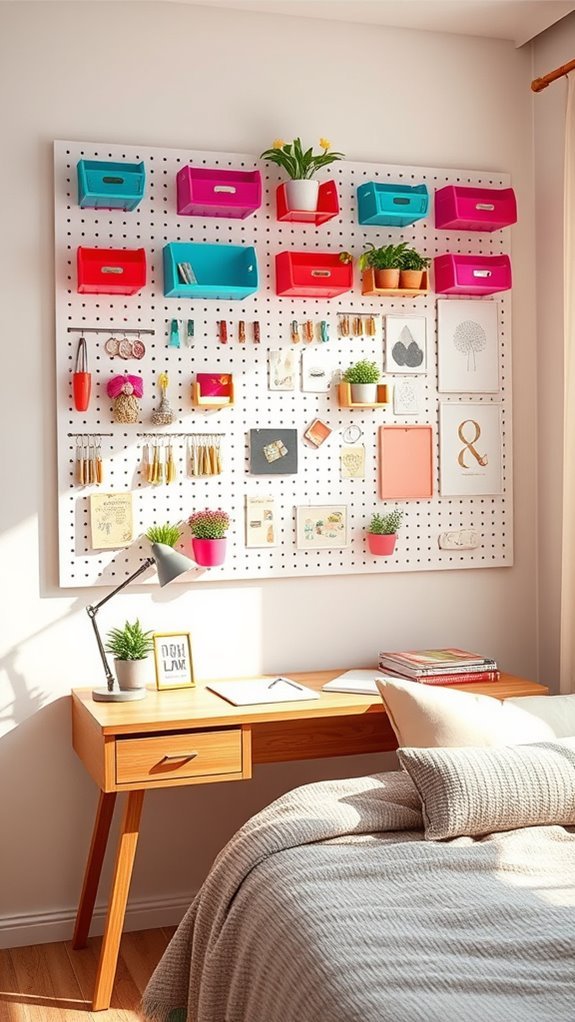 organize with pegboard creativity