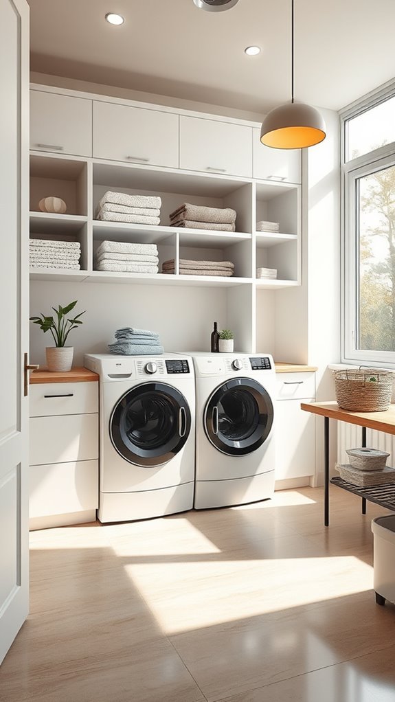organized and stylish laundry room