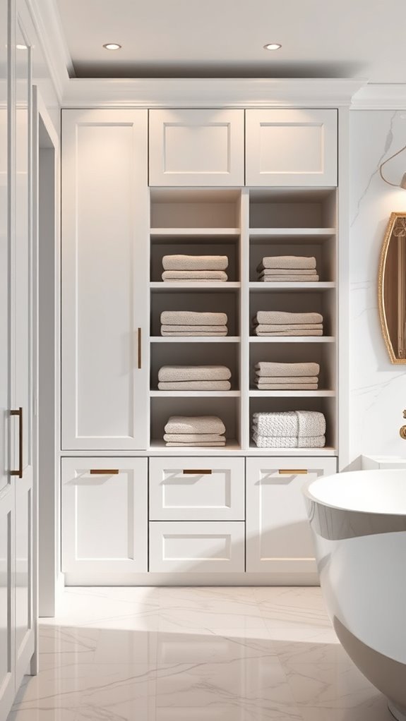 organized bathroom storage solution