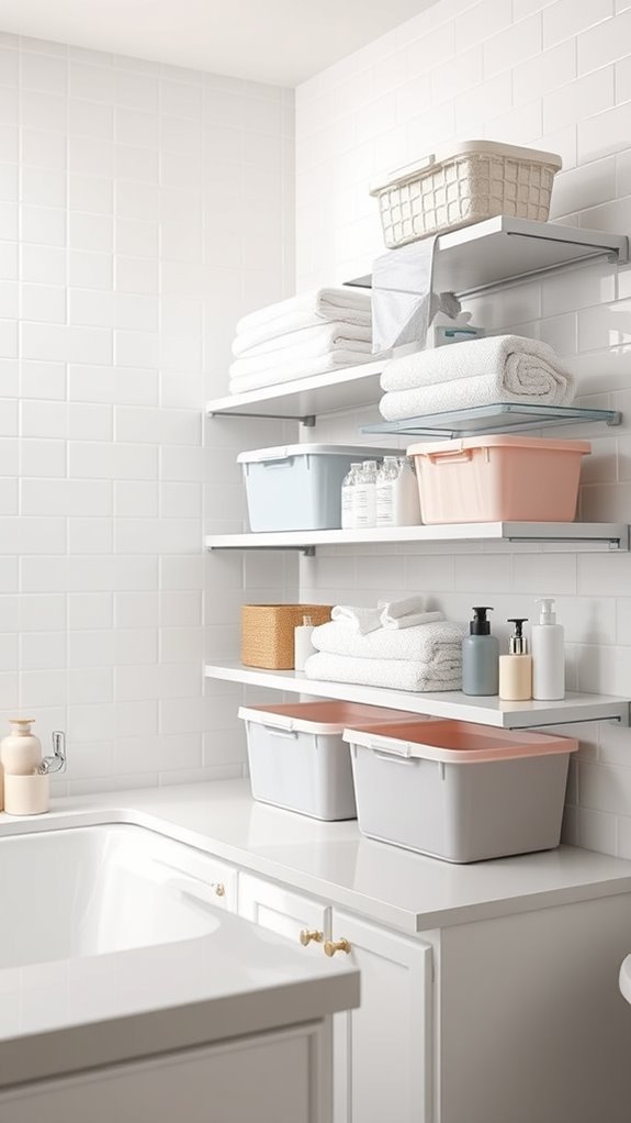 organized bathroom storage solutions
