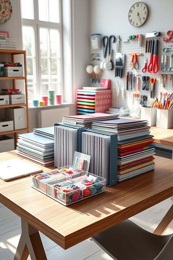 organized craft supply binders