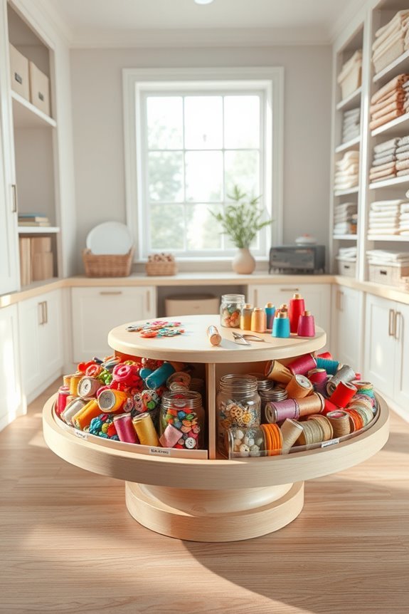 organized craft supply storage