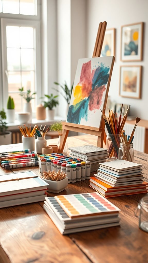 organized creative art station