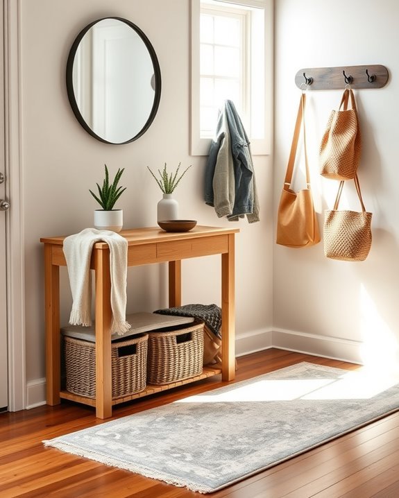 organized entryway drop zone