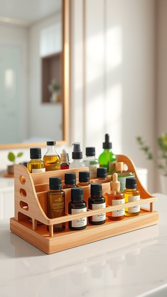 organized essential oil storage