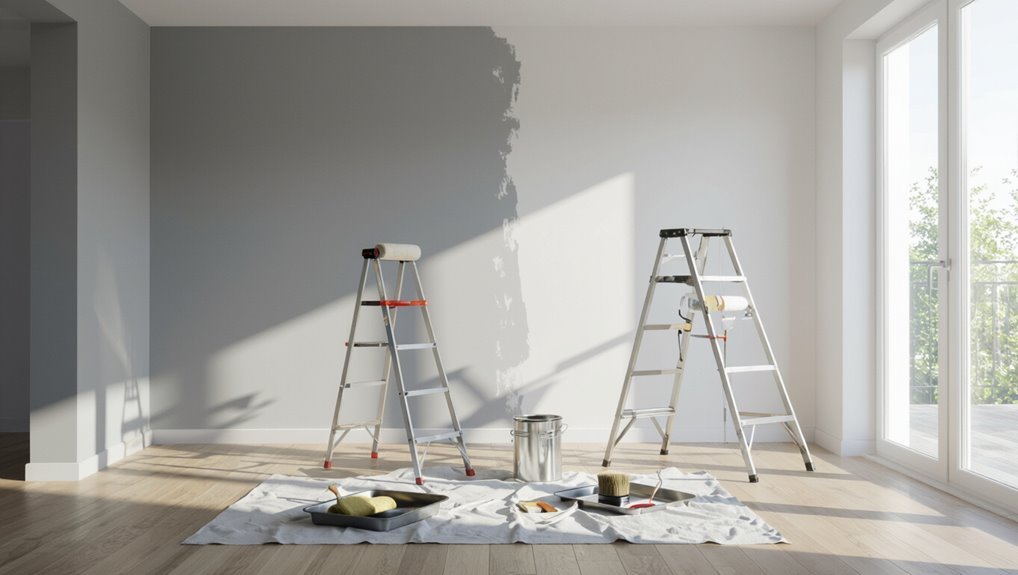 organized multi day painting schedule