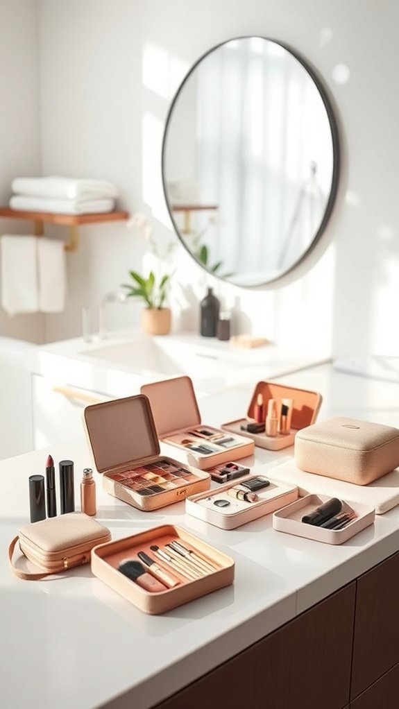 organized portable makeup storage