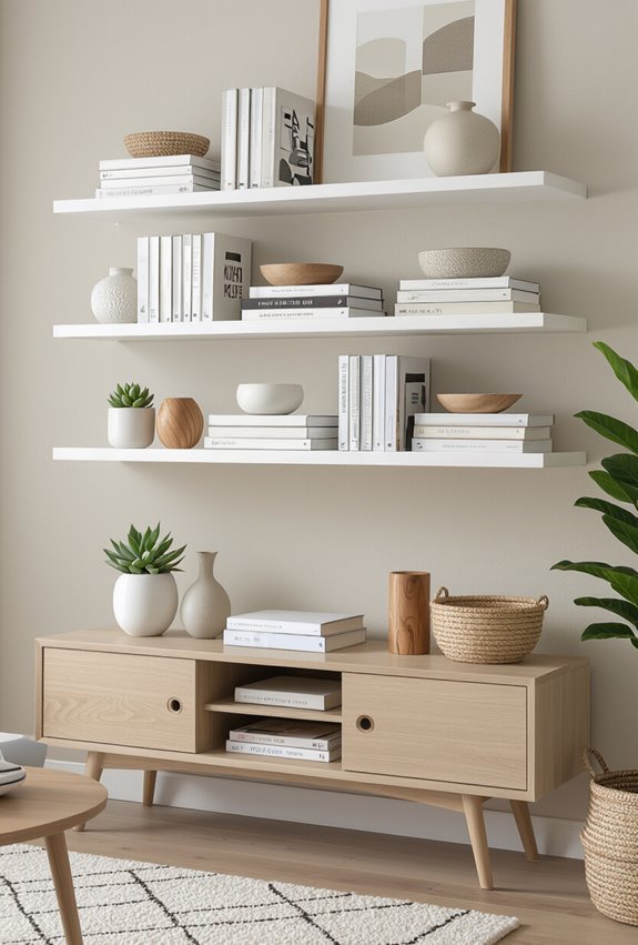 organized rotating color coded shelves