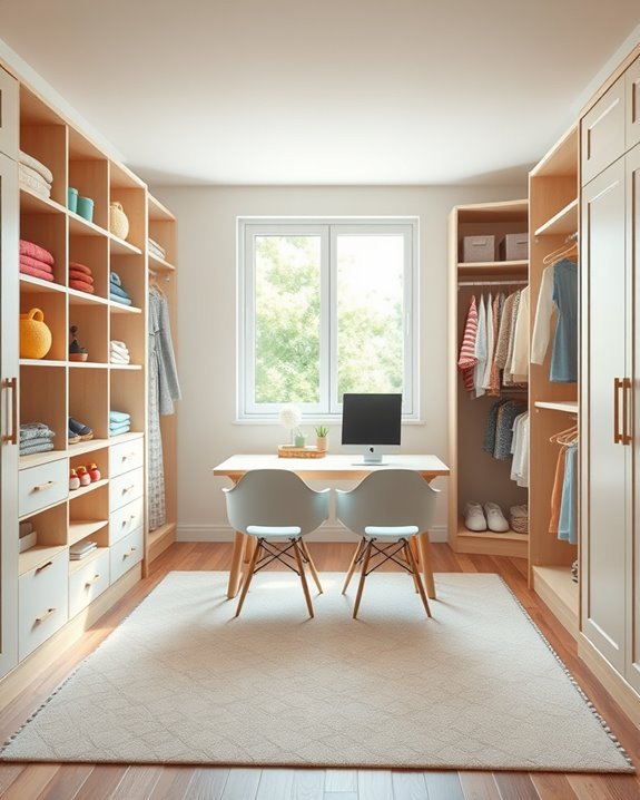 organized shared closet solutions