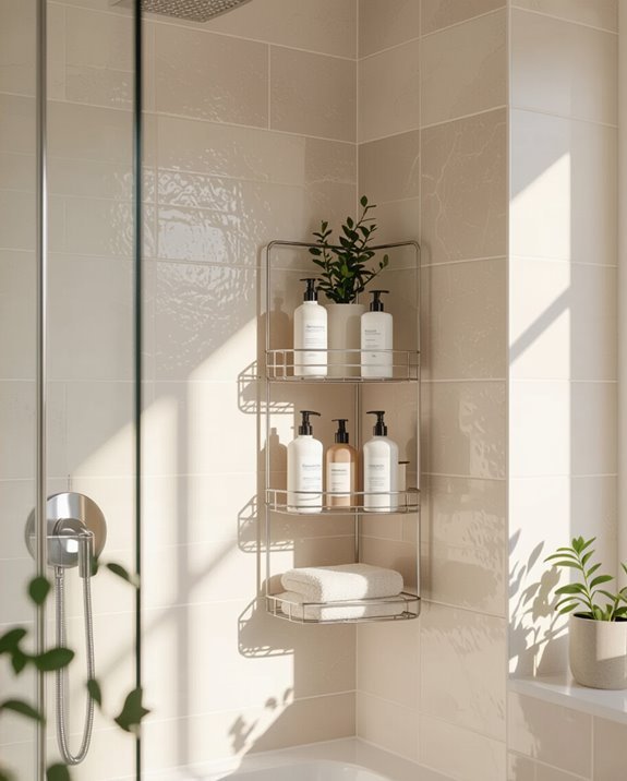organized shower essentials caddy