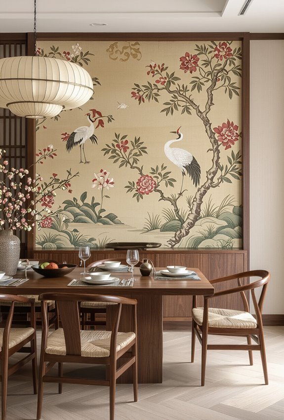 oriental landscape lotus focal point