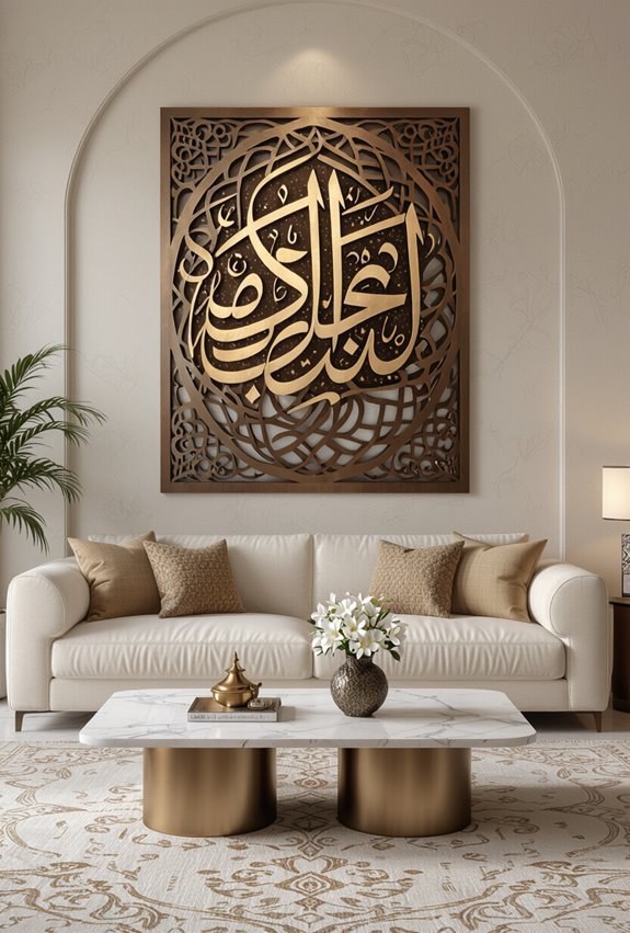 ornate arabic calligraphy accents