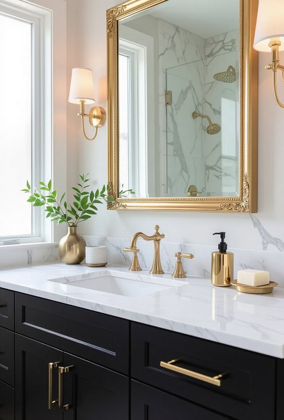 ornate beveled gold mirror