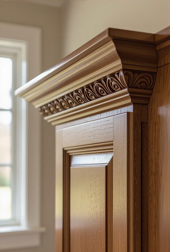 ornate crown molding details