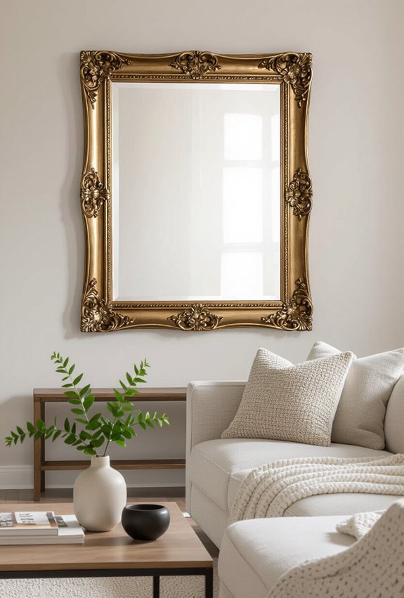 ornate framed mirror elegance