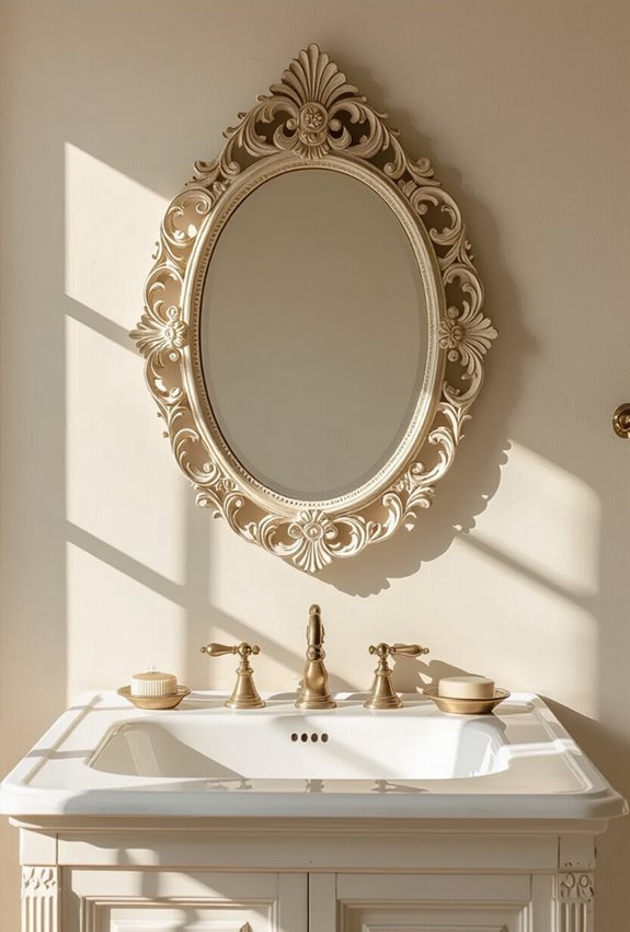 ornate gilded beveled mirrors