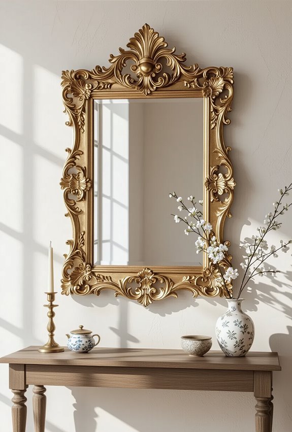 ornate gilded rococo carvings