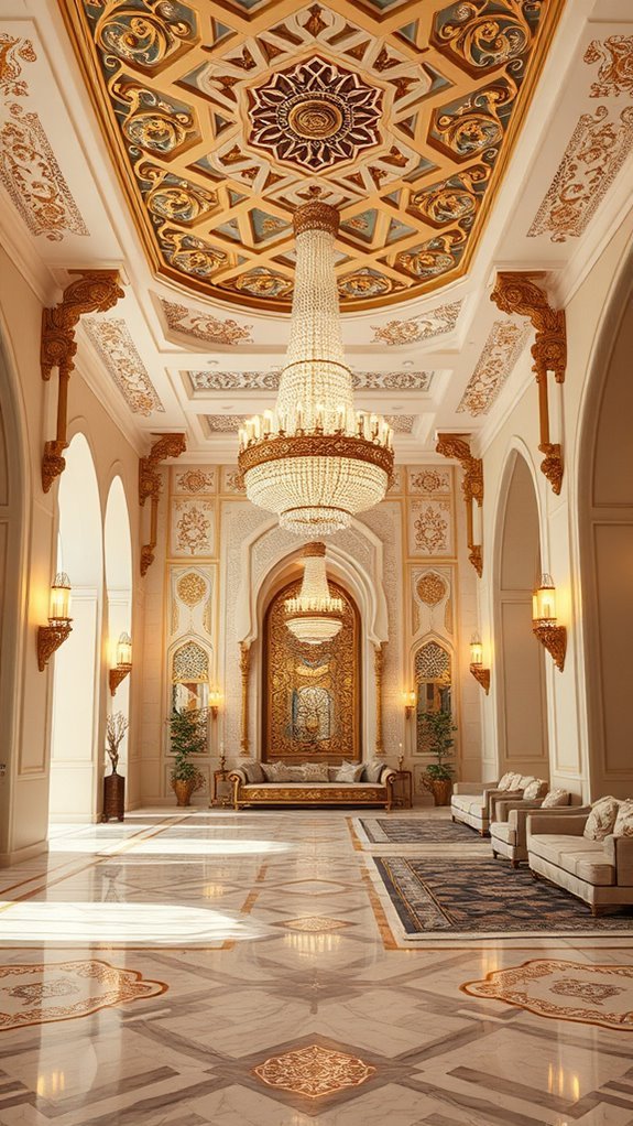 ornate lighting enhances ambiance